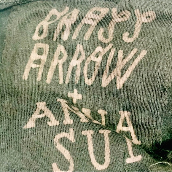 ANNA SUI Leotard BodySuit Small Waves Brass Arrow - Picture 13 of 13